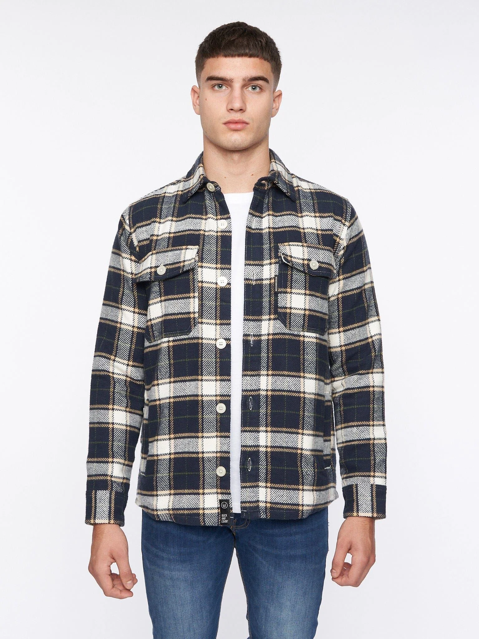 Francore Overshirt Navy Check - Image 3