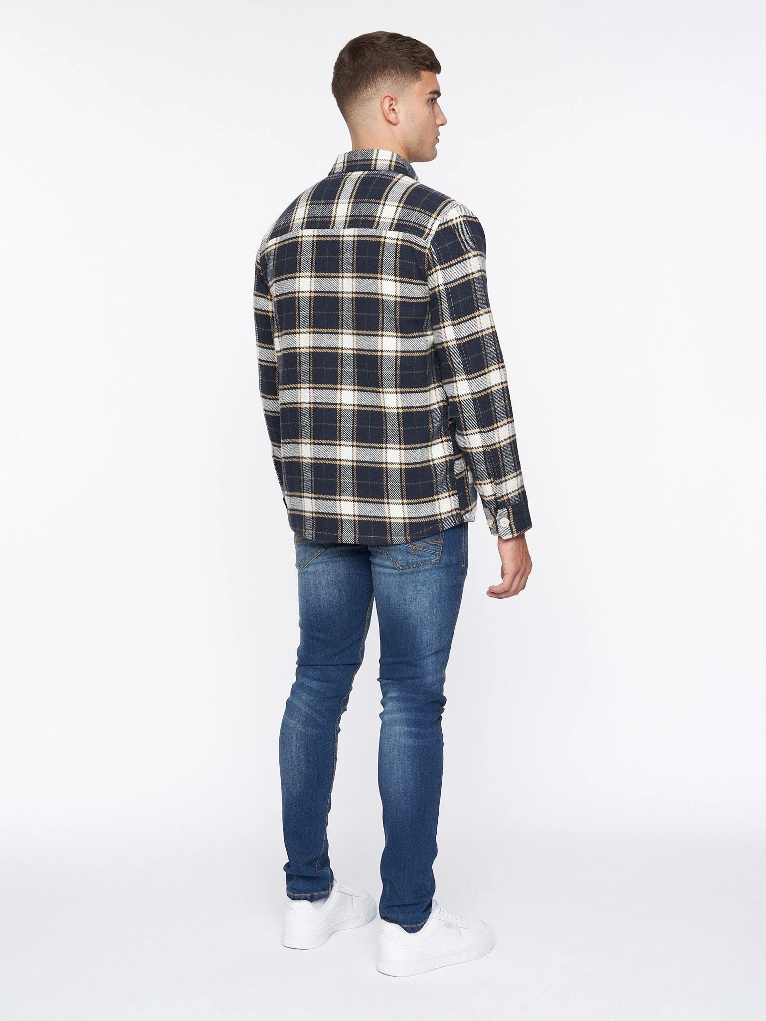 Francore Overshirt Navy Check - Image 5