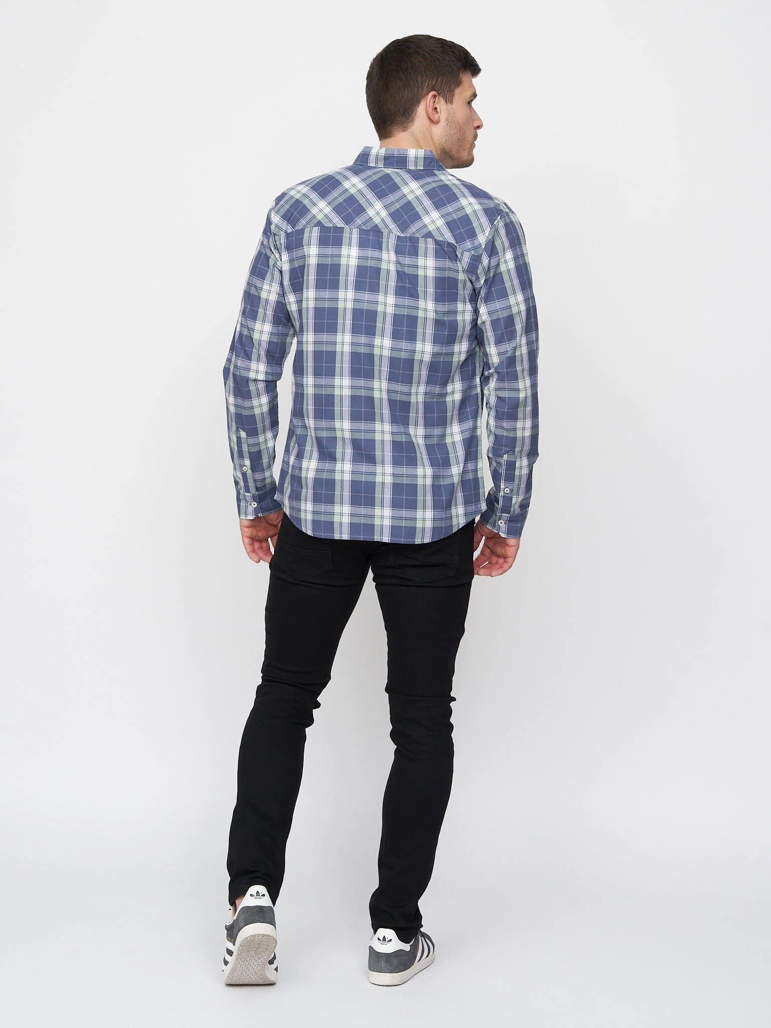 Lennmore Shirt Blue Check - Image 3