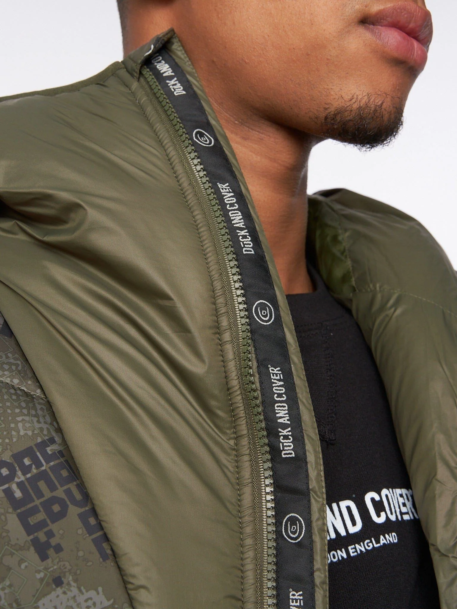 Rierson Hooded Gilet Dark Olive - Image 6