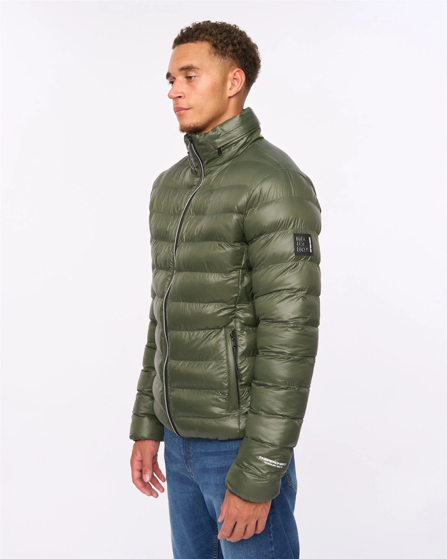 Shemmy Two Quilted Jacket Dark Olive - Image 3