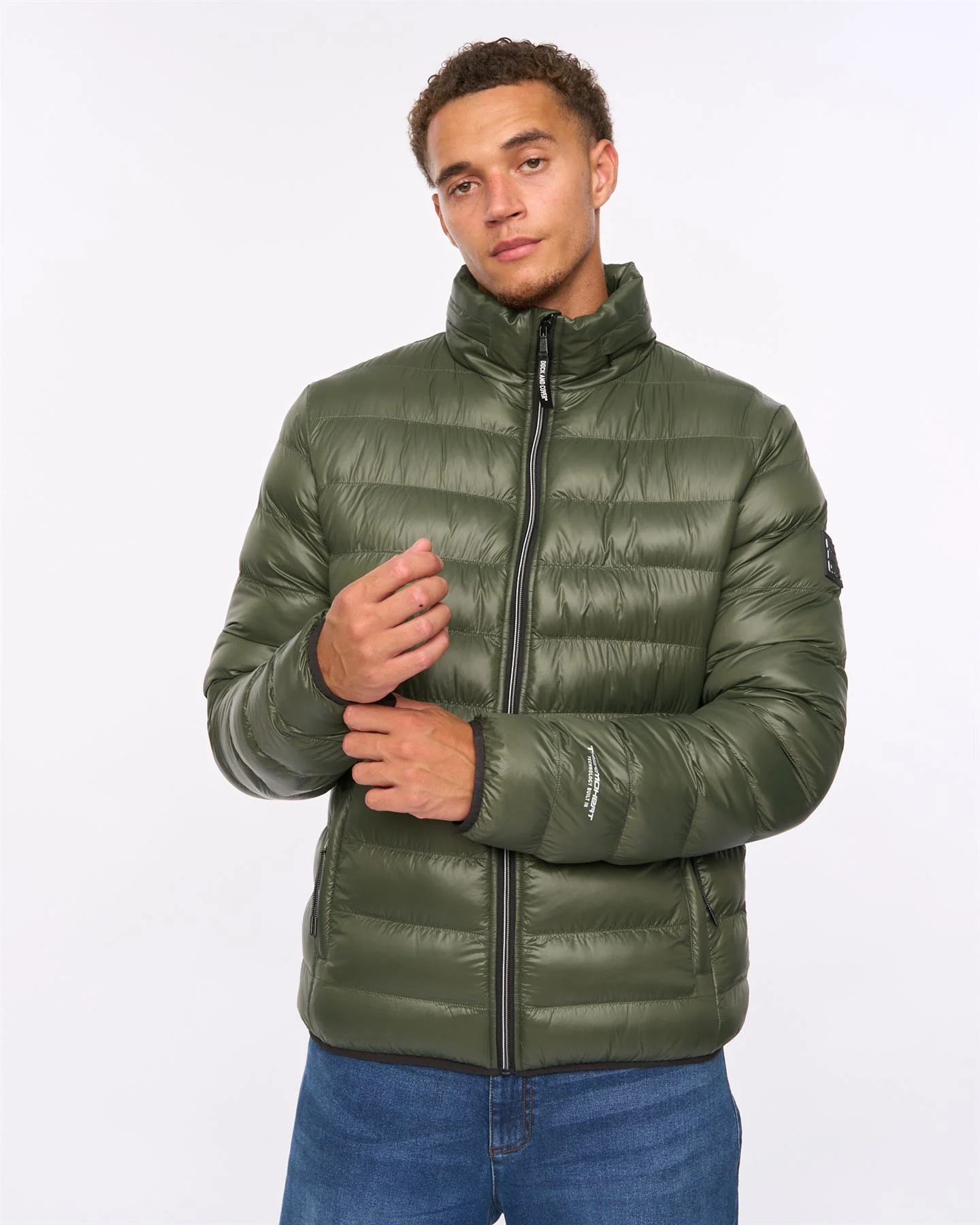 Shemmy Two Quilted Jacket Dark Olive - Image 5